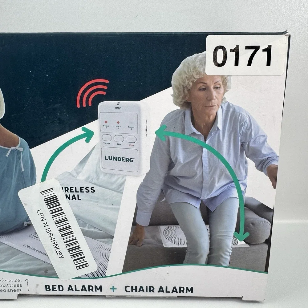 Lunderg Bed Alarm System Wireless Caregiver Alert Chair Pad Fall Prevention